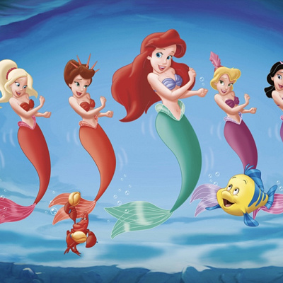 リトルマーメイド3に登場するアリエルとアリエルの姉たち