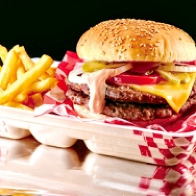 『メルズ・ダブルビーフ・チーズバーガーセット』