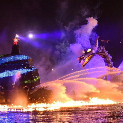 ミッキーとドラゴンの対決シーン