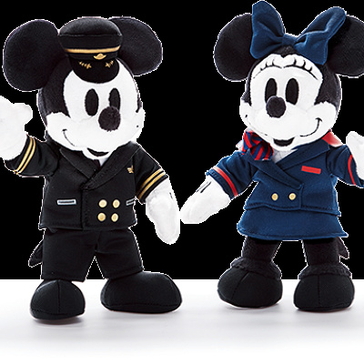 ミッキー＆ミニーパイロットとCAぬいぐるみ