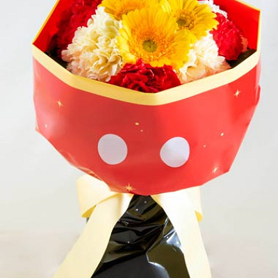 ミッキーモチーフの花束