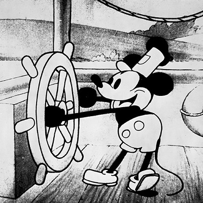 ミッキースクリーンデビュー作品である「蒸気船ウィリー」
