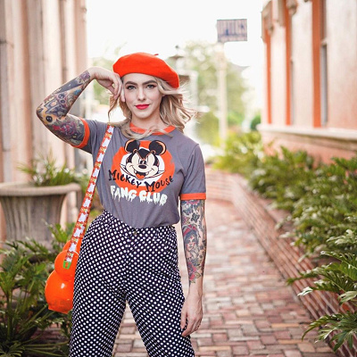 ミッキーTシャツコーデ⑥