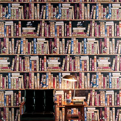 ミッキー／ブックシェルフの壁紙