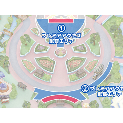 ミニー＠ファンダーランドのプレミアアクセス鑑賞場所マップ