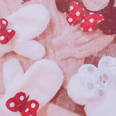 ミニーちゃんのミトン（子ども用）