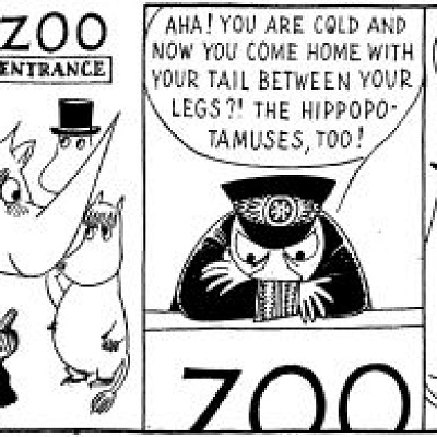 カバに間違われるムーミン一家とフローレン