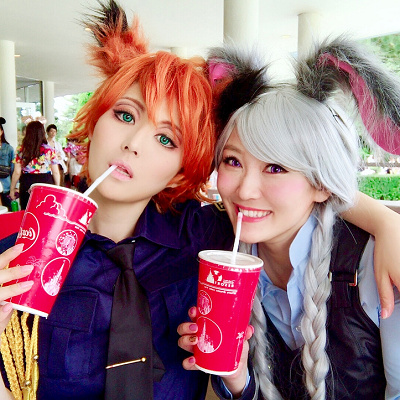 ニックとジュディの仮装メイク