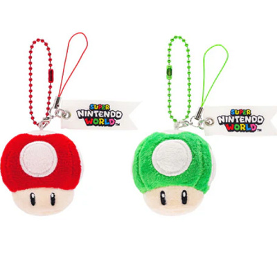 ペアキーチェーン（スーパーキノコ/1UPキノコ）