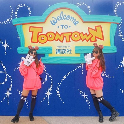 ピンクパーカー×ピンクカチューシャ
