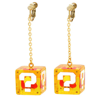 ハテナブロックイヤリング