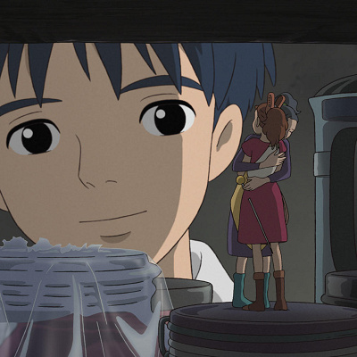 ホミリーを救出した翔とアリエッティ