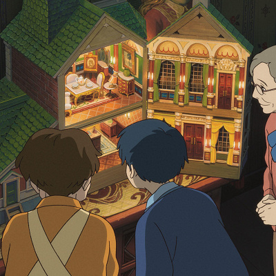 祖父のドールハウスを見る翔たち