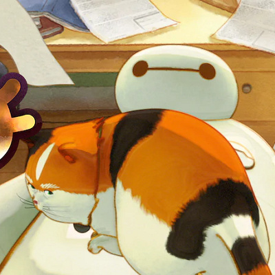 ディズニープラスで配信中の短編アニメ「ベイマックス&モチ」