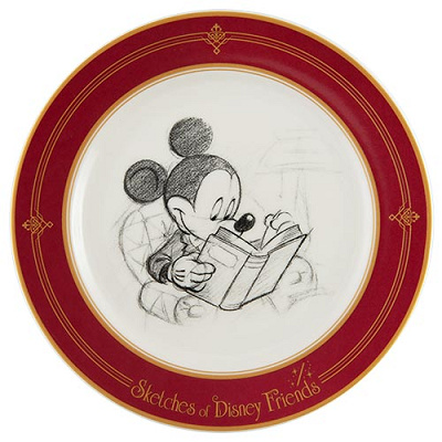 スケッチデザインプレート（ミッキー）