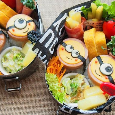 スパムおにぎりミニオン弁当