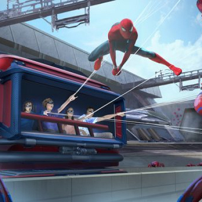 「スパイダーマン」のライド型アトラクション