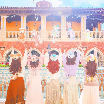 春のシフォンスカートのおそろいコーデ