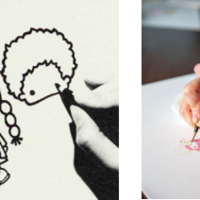 サンリオキャラクターのデザインの様子