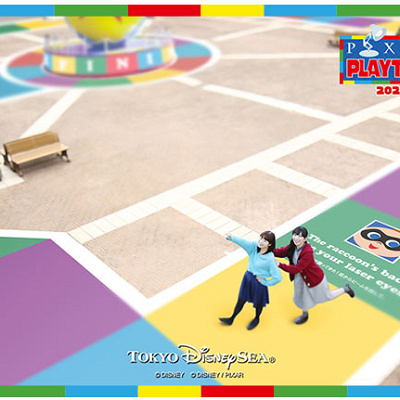 ボードゲームのマス目で記念撮影！