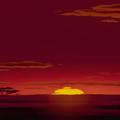 チキン・リトルに登場する「ライオンキング」のオープニングシーン