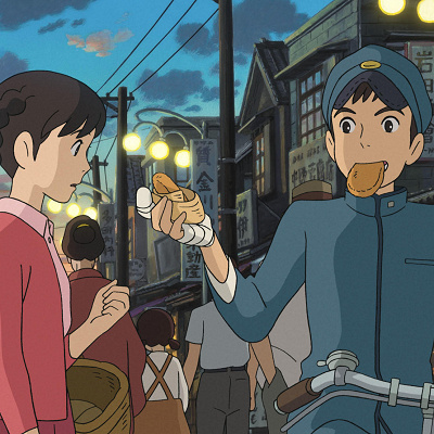 商店街へ行く海と俊