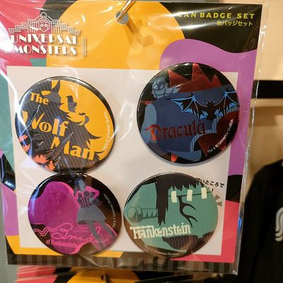 ユニバハロウィン2022グッズ：缶バッジセット