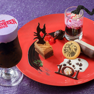 ヴィランズをイメージしたデザートセット（センターストリートコーヒーハウス）