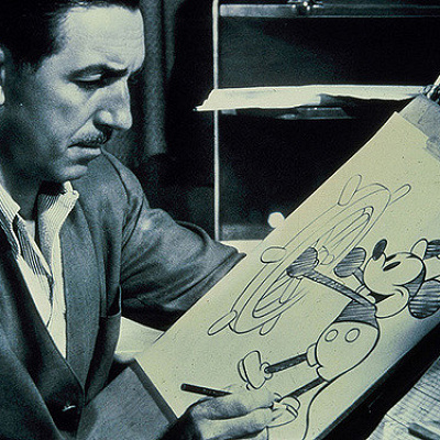 全世界で大人気となったミッキー・マウスを描くウォルト・ディズニー