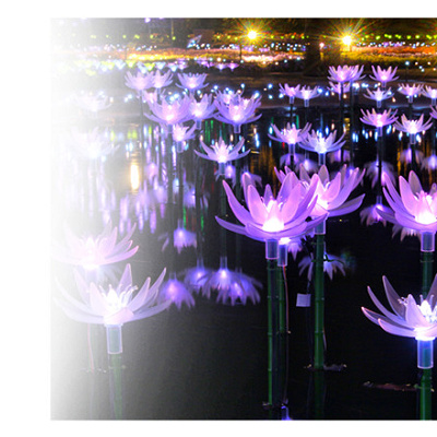 足利フラワーパークの光の睡蓮