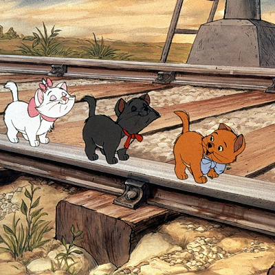 アニメ版『おしゃれキャット』のマリー、ベルリオーズ、トゥルーズ