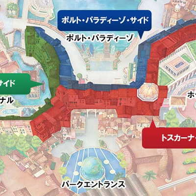 ミラコスタの部屋の位置マップ