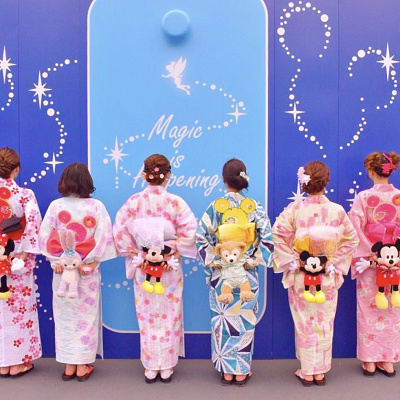 浴衣ディズニーコーデ