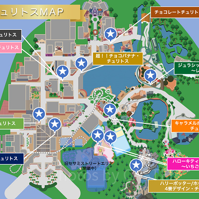 2026年夏ユニバのチュロス販売場所マップ