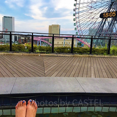 万葉俱楽部の屋上にある足湯