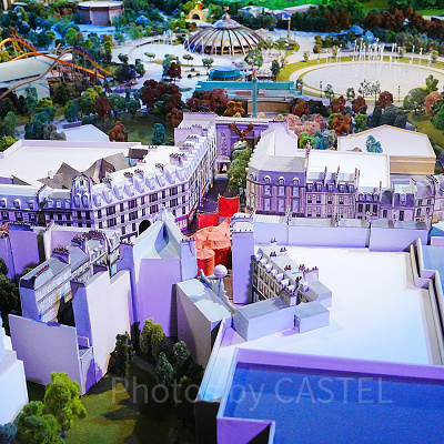 ユニバーサル・エピック・ユニバースの魔法省エリアの模型