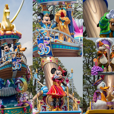ディズニーランド35周年を盛り上げてくれるパレード
