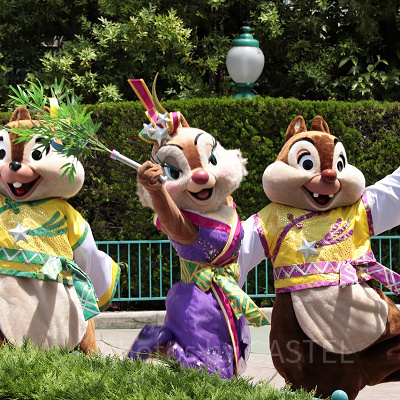 ディズニーランドの整列グリーティング