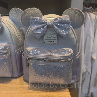 アナハイムディズニーラウンジフライ（Loungefly）：ミニースパンコール（ライトブルー）