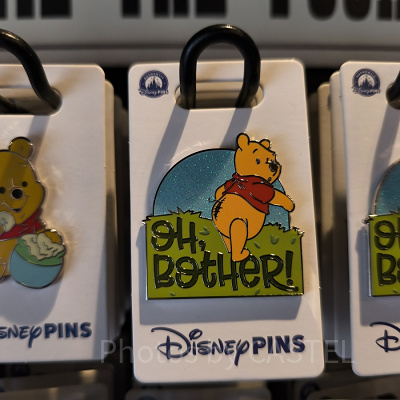 アナハイムディズニーのピンバッジ：プーさん（Oh Bother!）