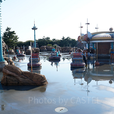 水が抜けたアクアトピア