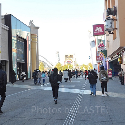 開園直後のユニバ周辺