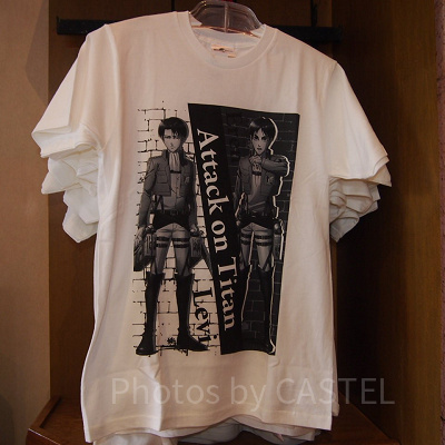 進撃の巨人エレン＆リヴァイ白Tシャツ