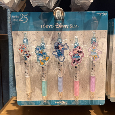 ボールペン〈エナージェル〉セット(ディズニーシー25周年グッズ)
