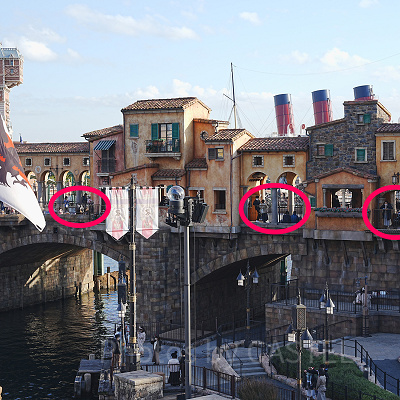 ポンテべッキオの建物の間