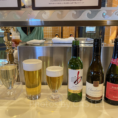 カフェポルトフィーノのアルコールメニュー