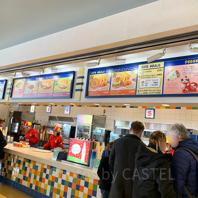 スヌーピーバックロットカフェのレジスペース