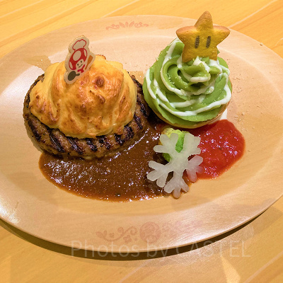 シェフ特製グラタン・ハンバーグステーキ＆マッシュポテトのツリー（パンまたはライス付）