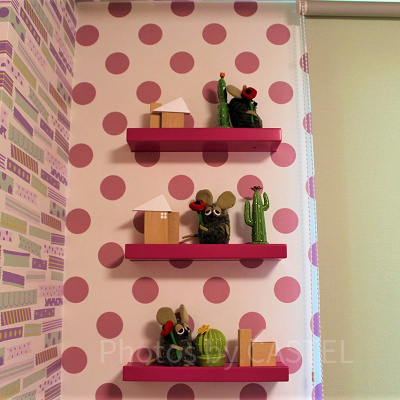 2段ベッドルーム（ドット）のデコレーション