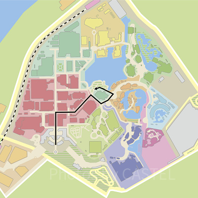 整理券発券所入り口までの行き方マップ